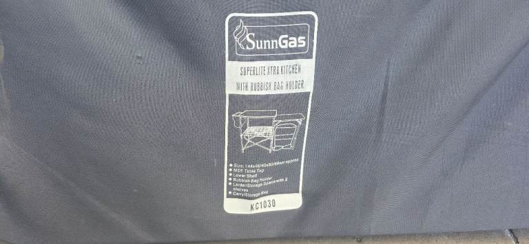 SunnGas Camping Kitchen Unit with Storage and Worktop