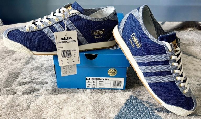 Adidas Spezial Italia Denim Trainers UK Size 8.5