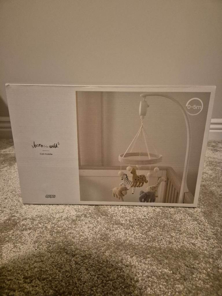 Mamas & Papas Cot/Cotbed Mobile, Born To Be Wild, Multi