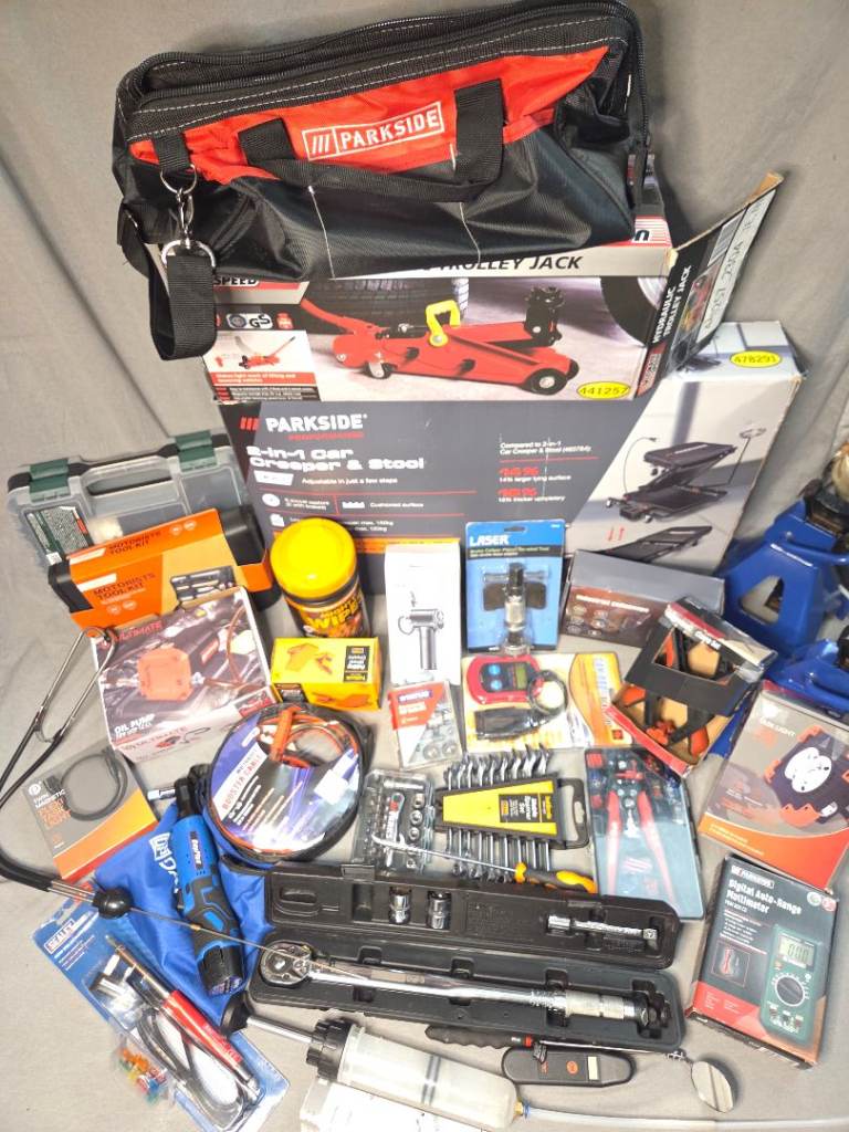 Need to sell today. DIY Car Mechanic Starter kit - halfords parkside tools equipment