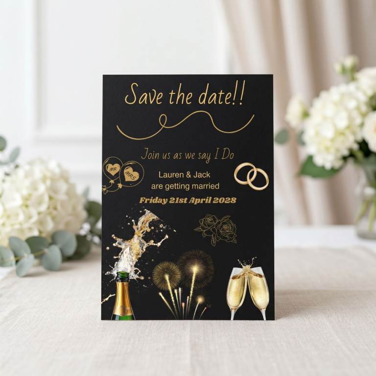 Personalised Wedding Invitations & Save the Dates – Printed & Custom Designed