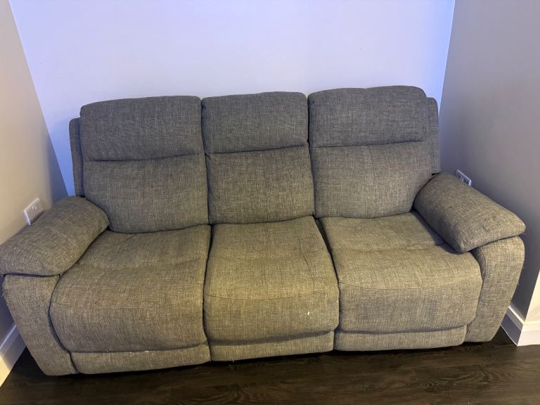 Dfs 3 seater Mannix Sofa Manual Recliner (charcoal)