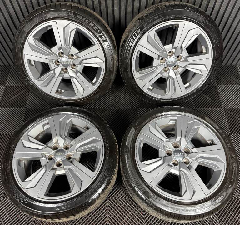 17'' GENUINE AUDI A1 S LINE NEW MODEL GREY ALLOY WHEELS ALLOYS TYRES