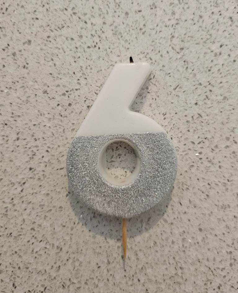 Used No 6 birthday candle