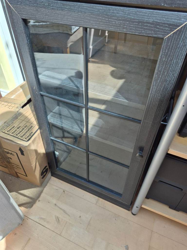 Black display cabinet