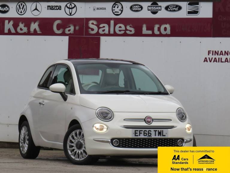 2016 Fiat 500 1.2 Lounge Hatchback 3dr Petrol Dualogic Euro 6 (s/s) (69 bhp) Hatchback Petrol Aut...
