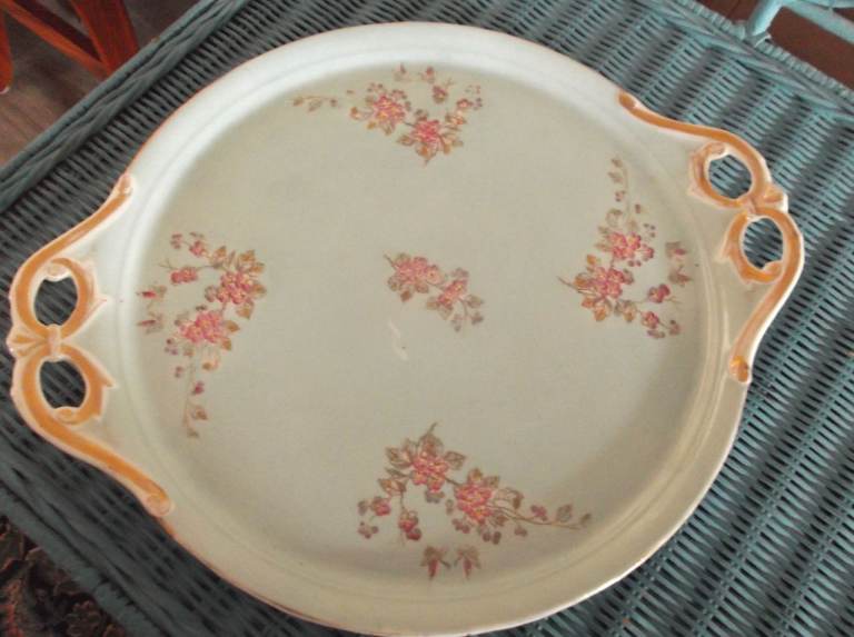 Vintage Cake Tray Ceramic Over 100 Years Old