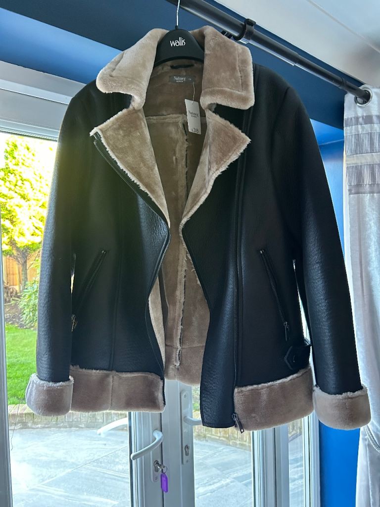 Brand New Nutmex Sheepskin Style Jacket Size 14