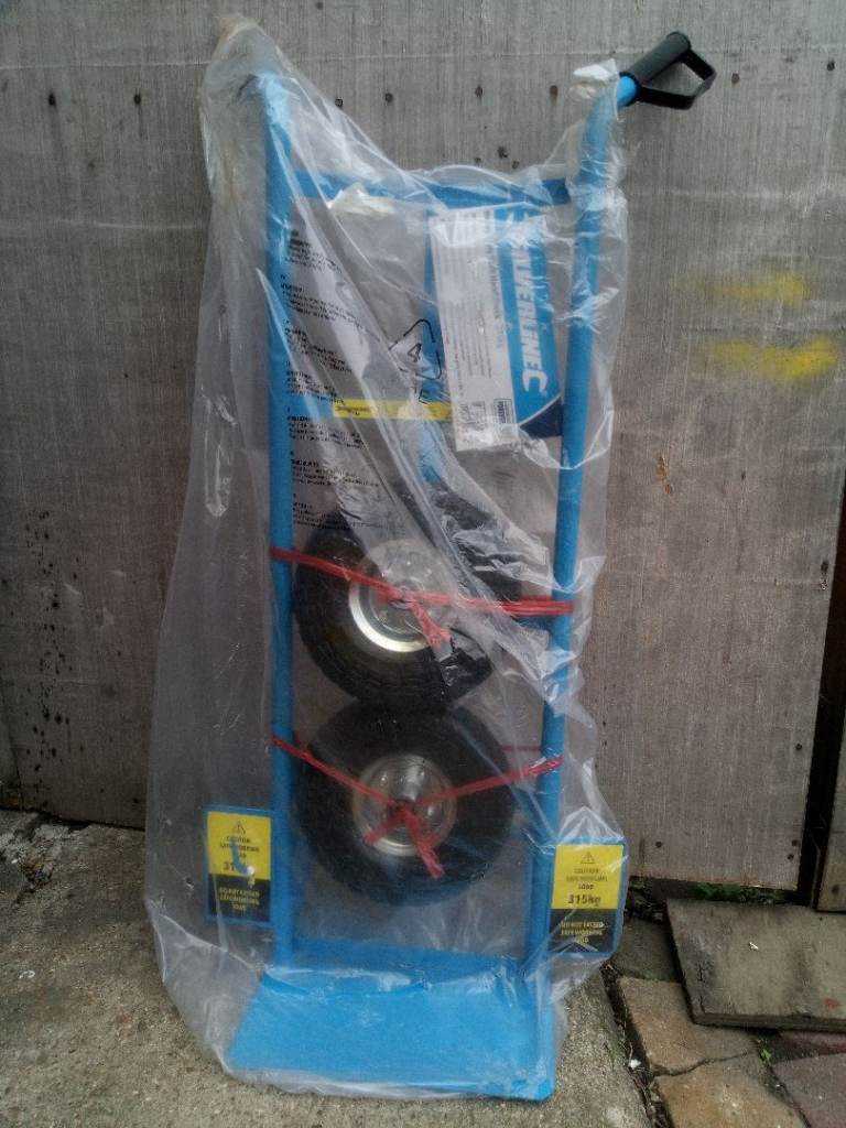 Trolley Sack barrow Silverline 868581 Heavy Duty Sack Hand Truck 315kg Puncture Proof Wheels