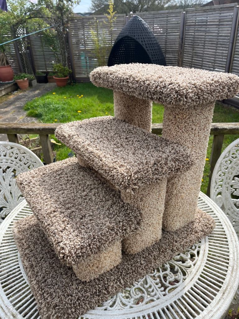 Sturdy, wooden pet stairs