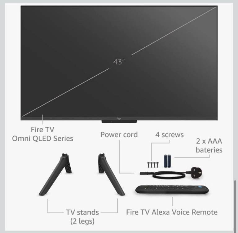 Amazon Fire TV Omni QLED Series QL43F601U