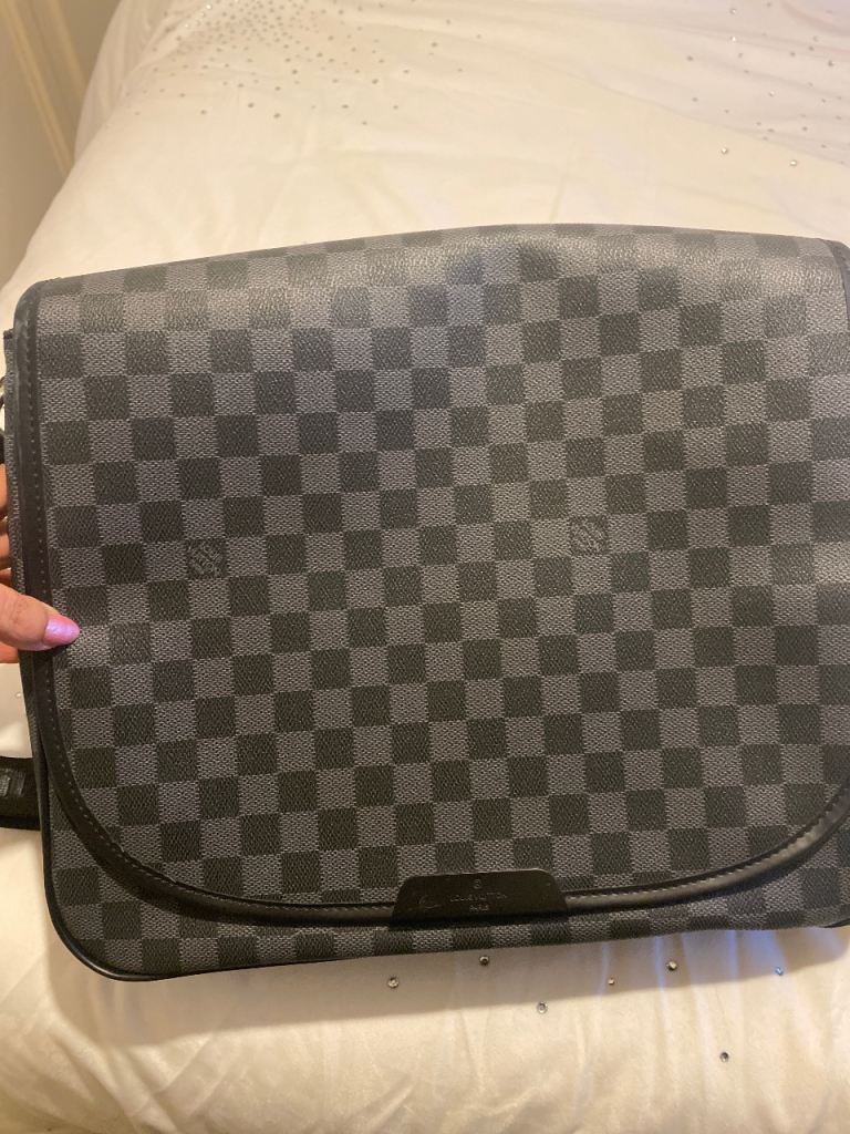 New unused faux leather messenger bag 