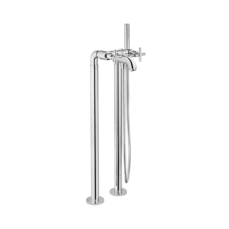 Vitra Juno chrome freestanding bath and shower filler