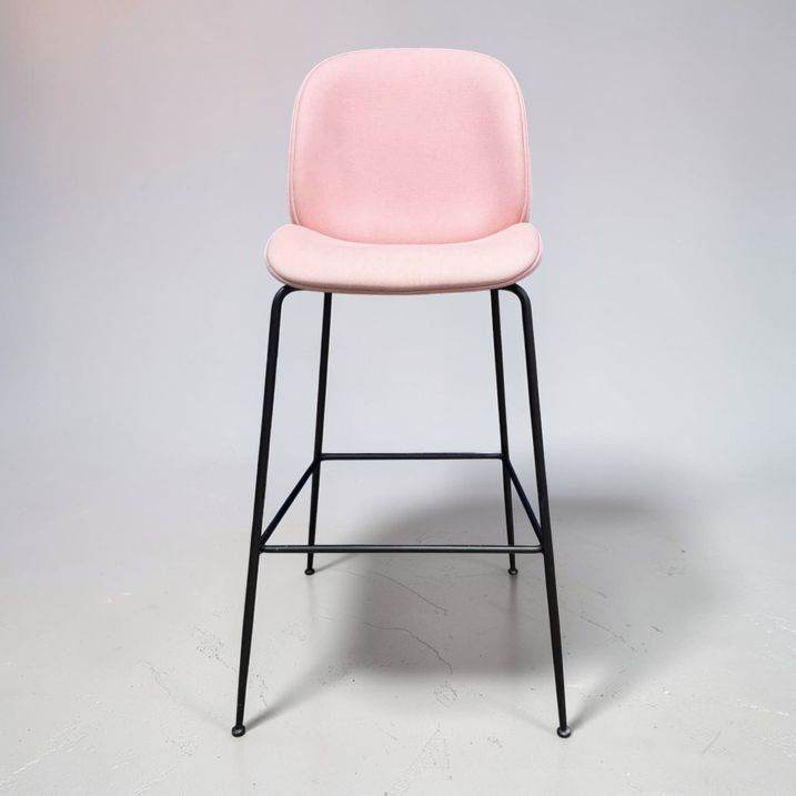 Pink Fabric Bar Stool