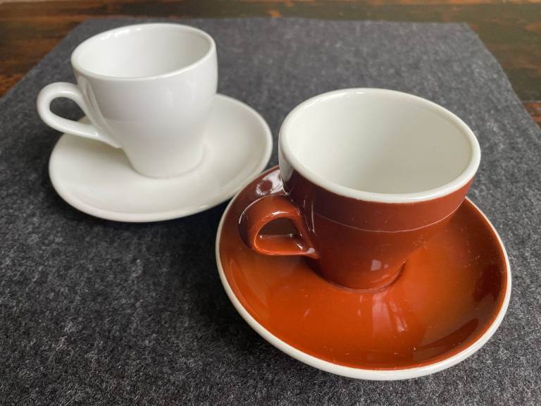 Vintage ACF Italy porcelain coffee cups. 140cc size