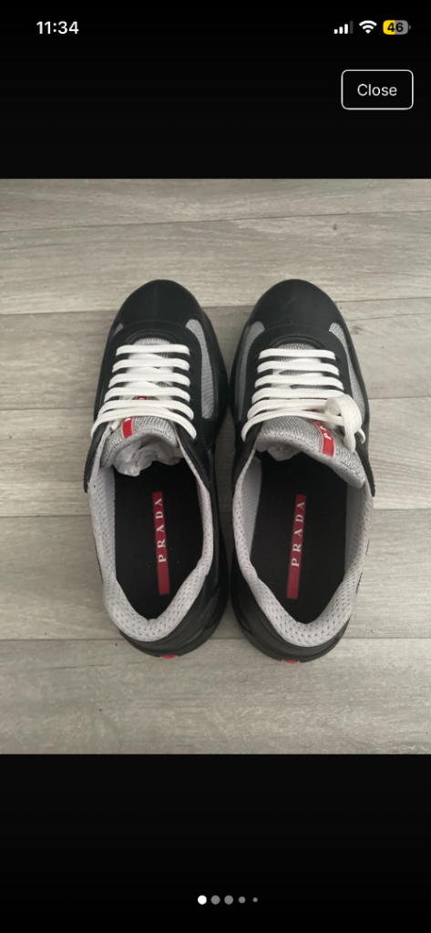 Prada cups black size 10