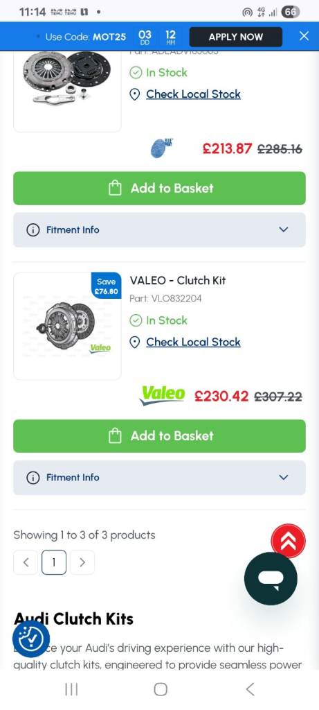 Brand new clutch kit audi a3