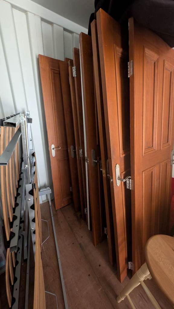 Selection of internal doors with and without glass