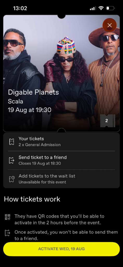 2x Digable Planets tickets