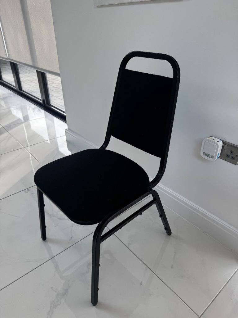30 x black stacking banquet chairs 