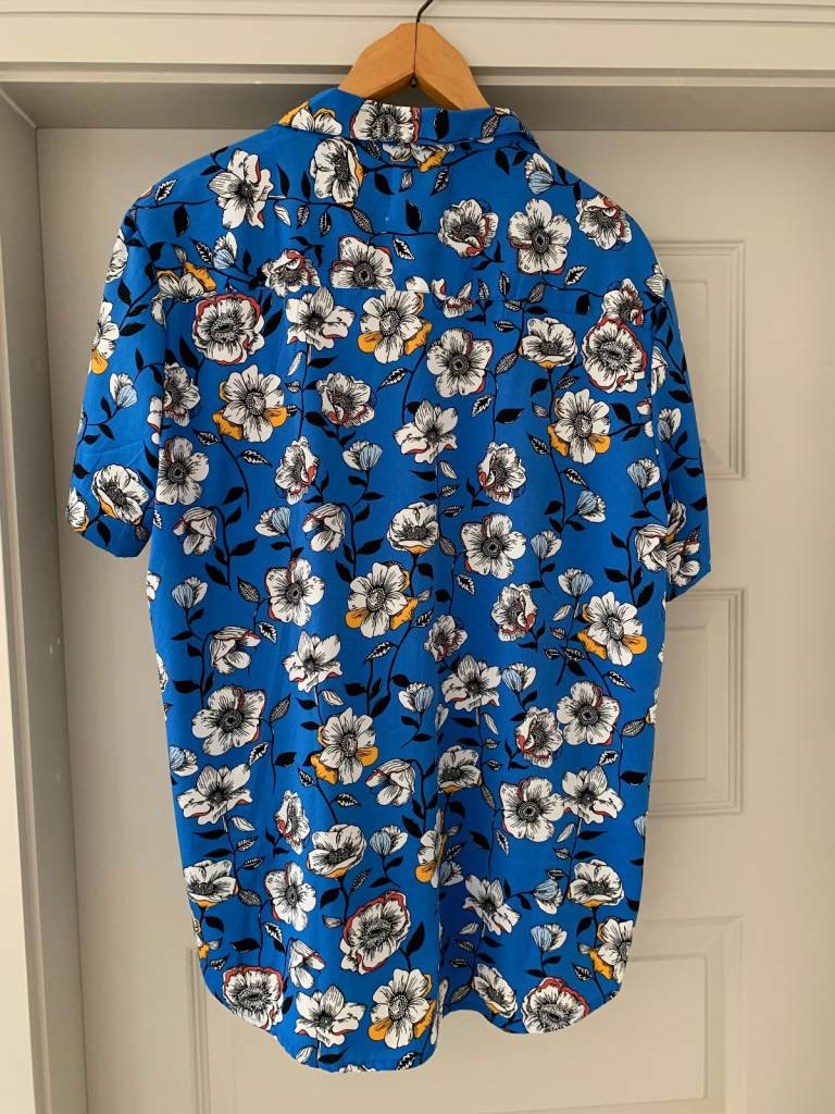 New, Men’s Floral Shirt, Short Sleeves, Size XL from The Idle Man