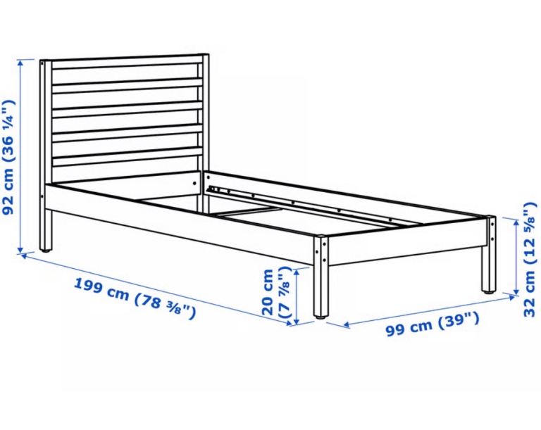 Single ikea Bed