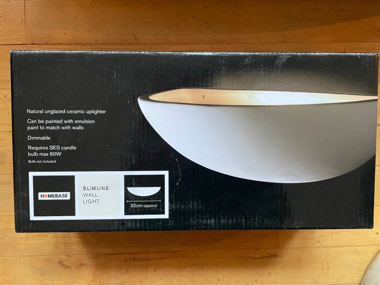3x Homebase Slimline uplighter wall light s