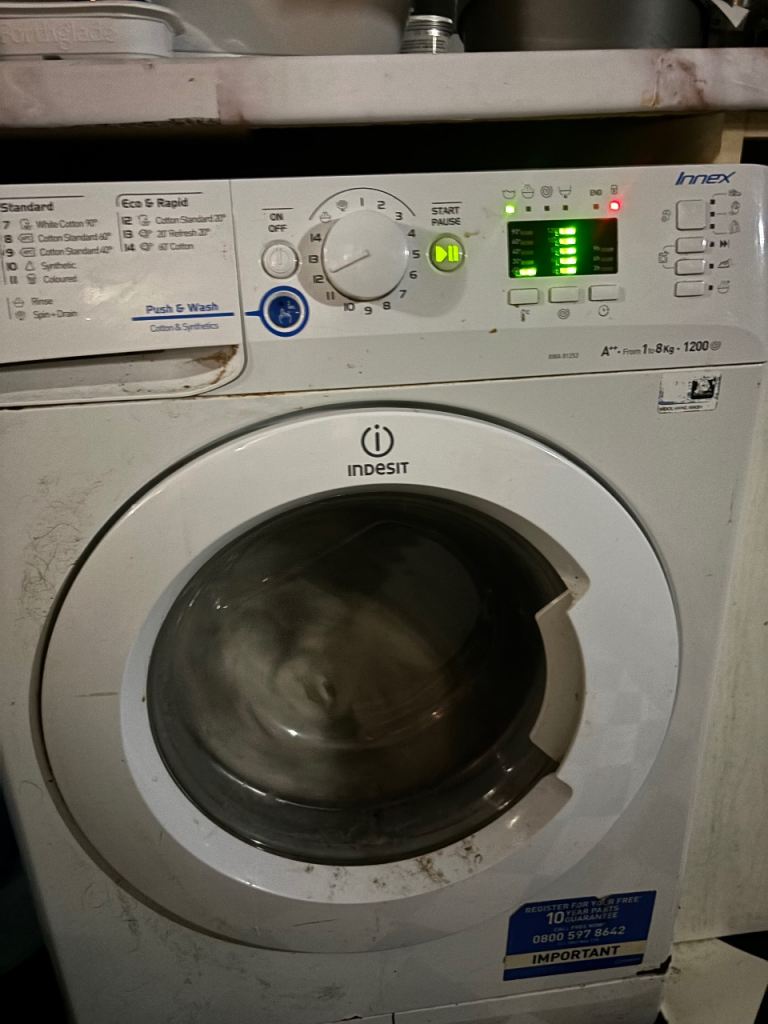 Indesit Innex Washing Machine – White, Fair Condition