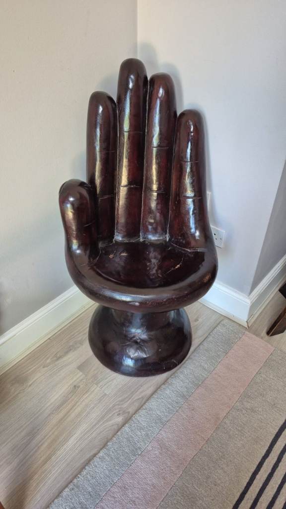Wooden Chair's and table, Unique Hand Shaped.