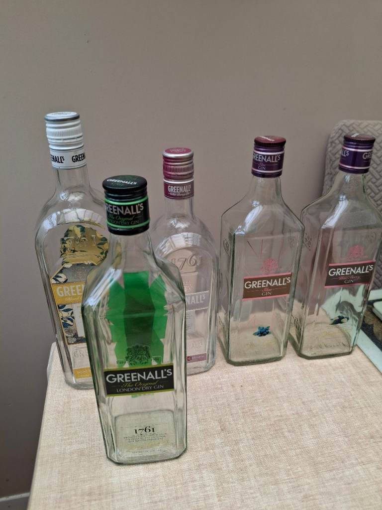 Greenall's Gin Bottles - Empty, Good Condition