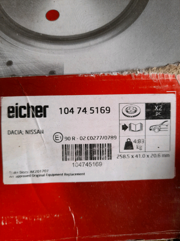 Two Eicher Brake Discs Never Used
