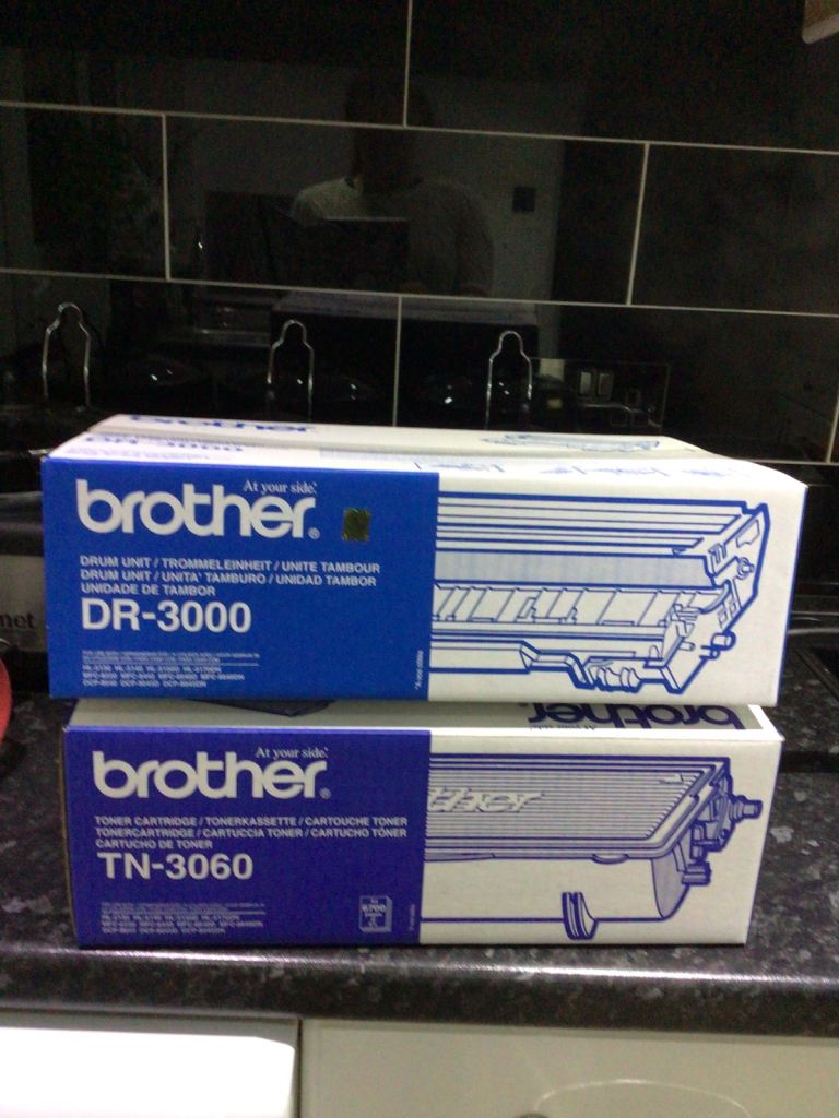 Genuine Brother DR-3000 drum unit and Brother TN-3060 toner cartridge