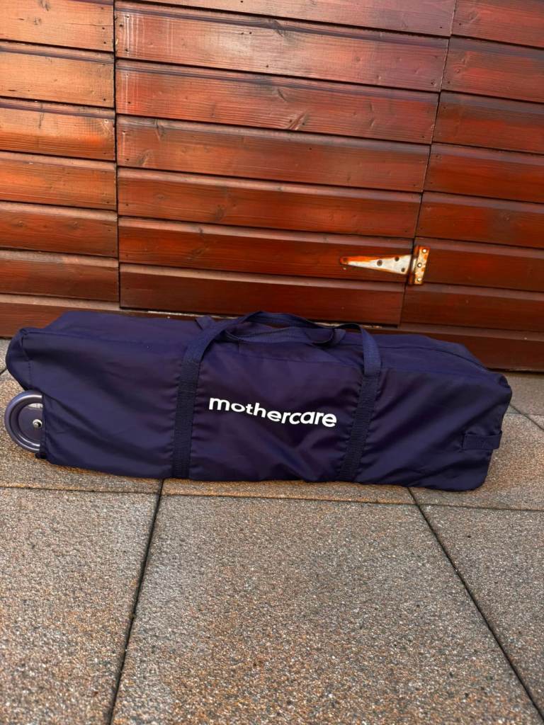Mothercare Travel Cot - Navy Blue, Good Condition