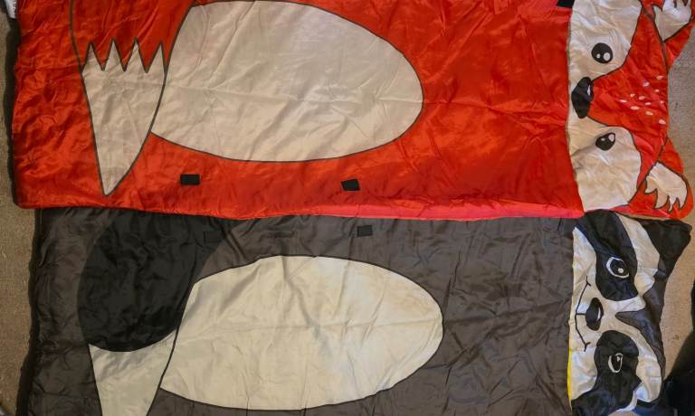 Rocktrail Kids Sleeping Bags - Fox and Raccoon Designs, As Good As New