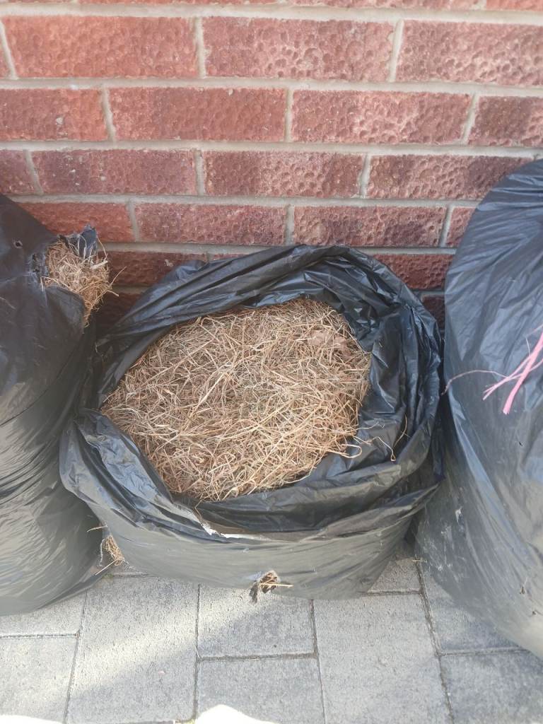 Hay bedding 