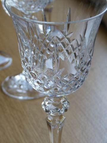 stem wine glass Fitz & Floyd Set of 4 Jardin Wine Glasses, 14 Oz, Green
