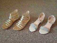 Girls Sandals - Gladiator and Glittery Styles, UK Size 1 & 2