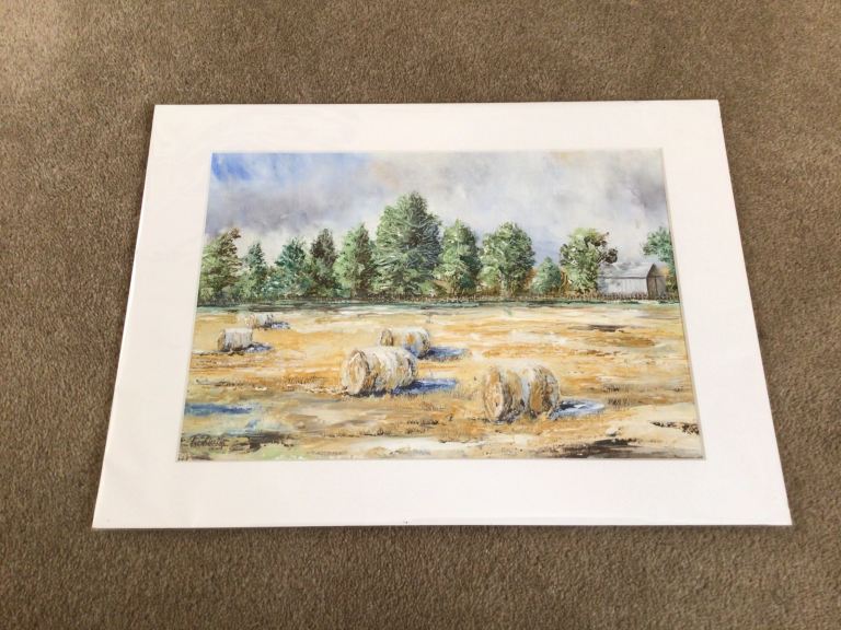 REDUCED - Original oil painting, ‘Hay Bales’