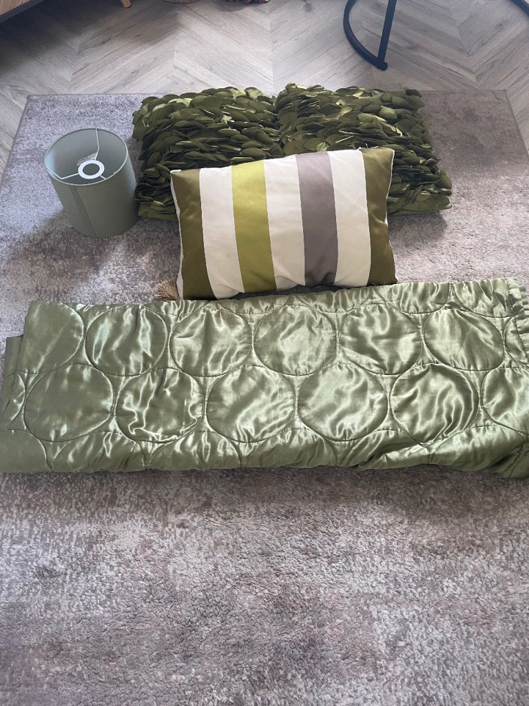 Next throw and cushions and a lampshade