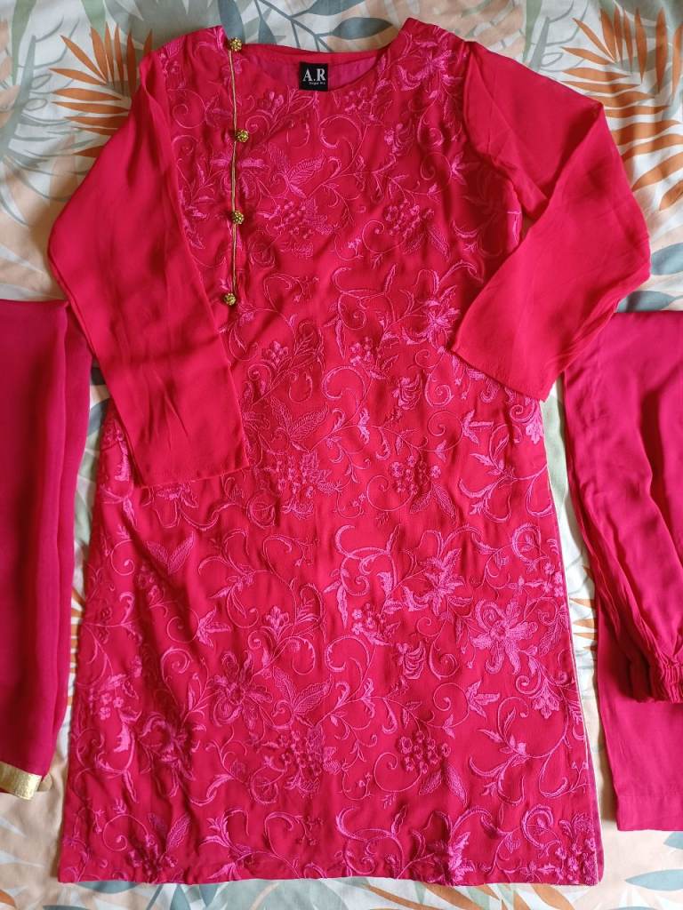Ladies Indian Salwar Suit - Fuchsia (New)