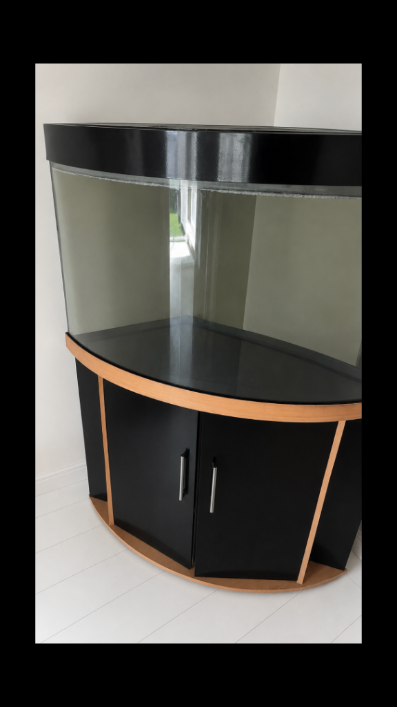 Abyss Aquatics Trigon 190 Aquarium and Cabinet Set – Black