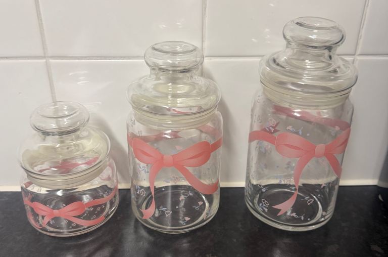 Vintage Tea Coffee Sugar Storage Set Kitchen Jars