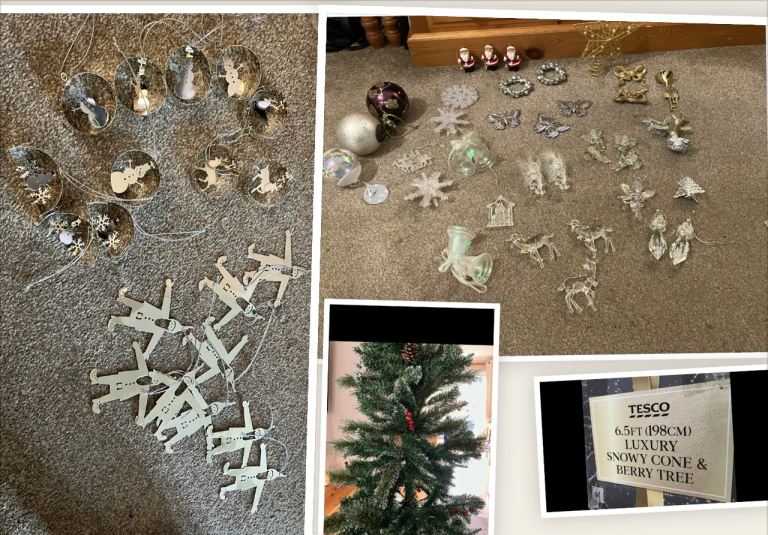Christmas decorations and tree
