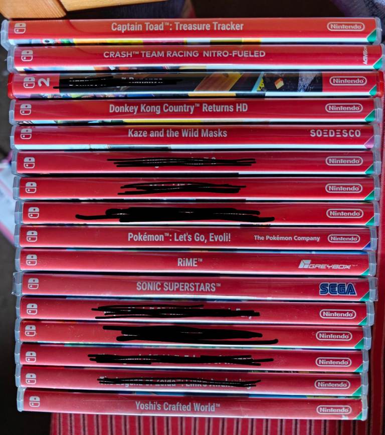 8x Nintendo Switch games