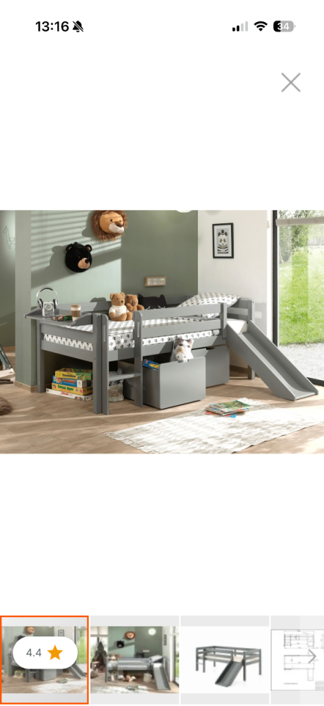 Mid sleeper bed 