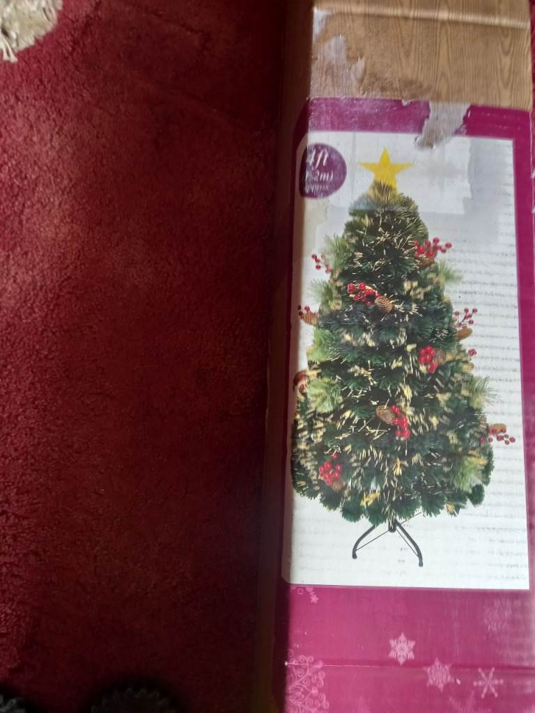 4FT Fibre Optic Berry and Cone Christmas Tree was £45.00 now £25.