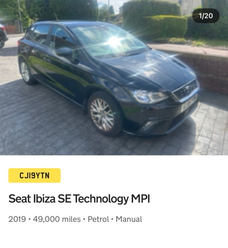 Seat, IBIZA, Hatchback, 2019, Manual, 999 (cc), 5 doors