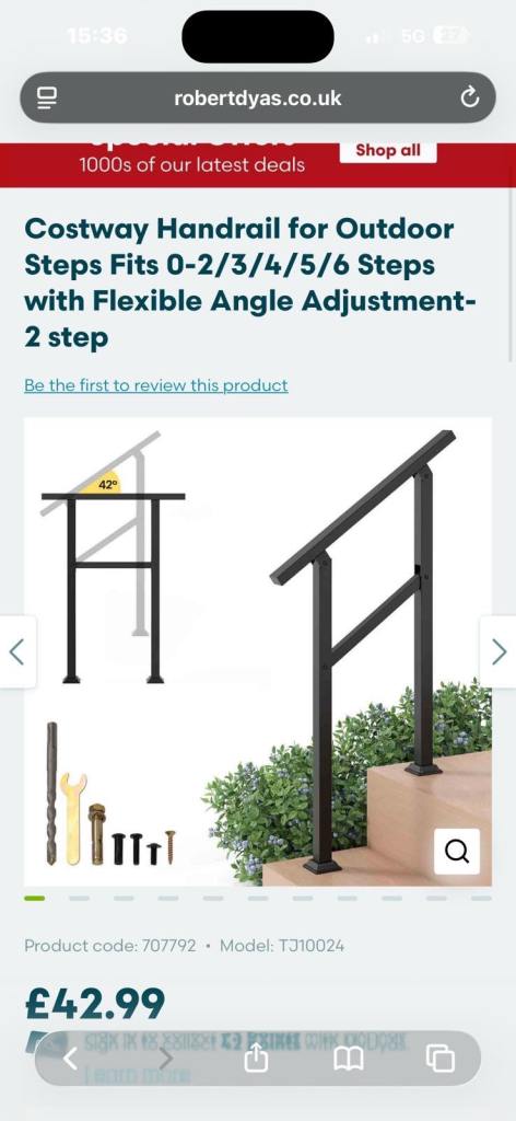 outdoor metal handrail