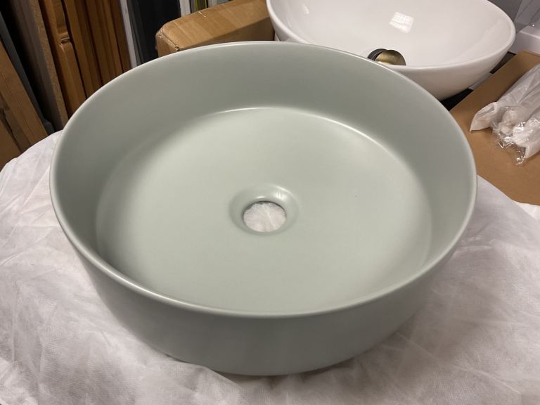 Kano 35cm Matt grey countertop basin 