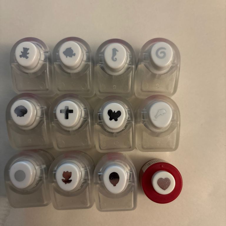 Large collection on punch hole and embossing stamps 